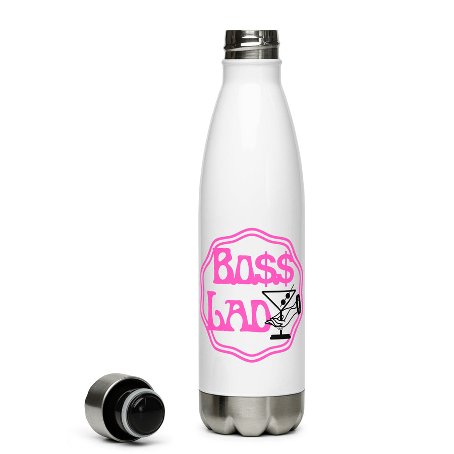 White: " Boss Lady " Wololoy! Stainless Steel Water Bottle