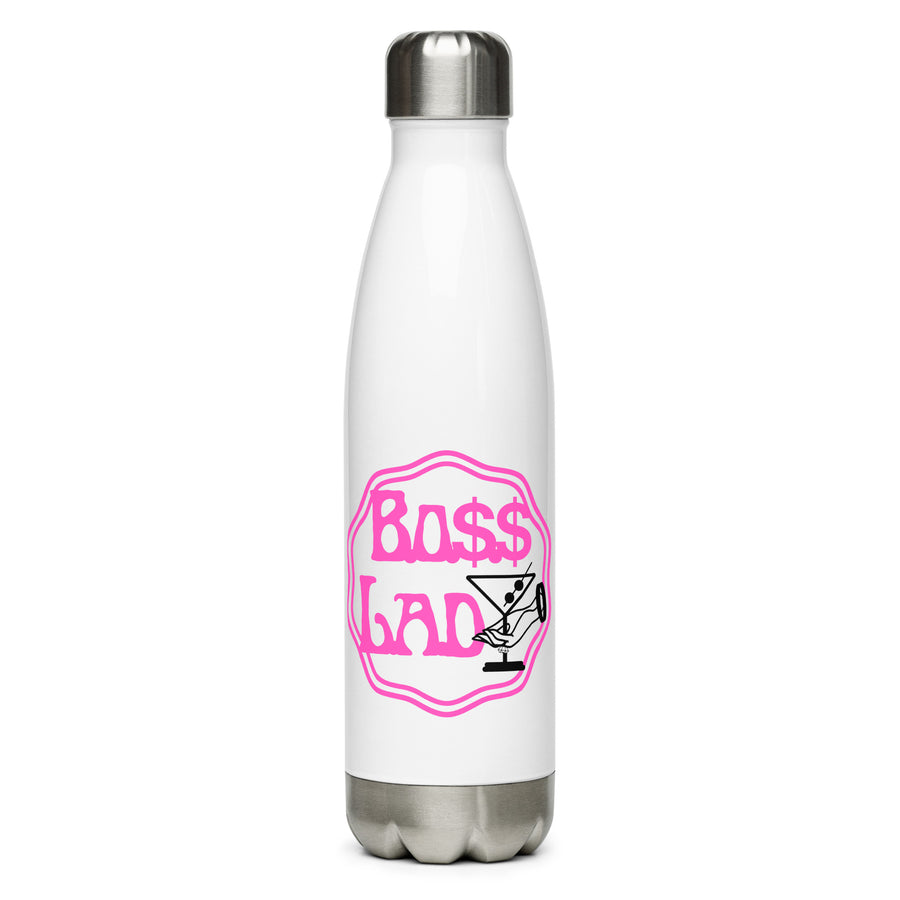 White: " Boss Lady " Wololoy! Stainless Steel Water Bottle