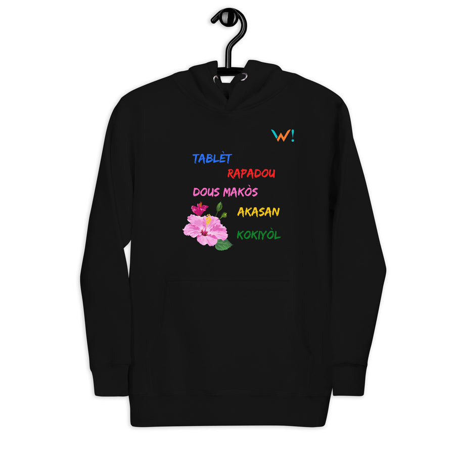 Tablèt-Rapadou - Koleksyon Fridòdòy - Unisex Hoodie