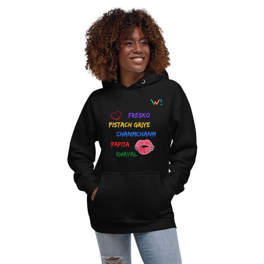 Fresko-Pistach Griye - Koleksyon Fridòdòy - Unisex Hoodie