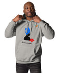 Blue and Red: " Bèl Fanm Pa Pope! " - Unisex Hoodie