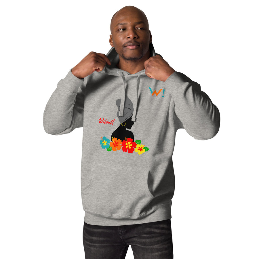 Gray accent: " Wifout! " - Unisex Hoodie