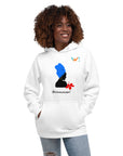 Blue and Red: " Bèl Fanm Pa Pope! " - Unisex Hoodie