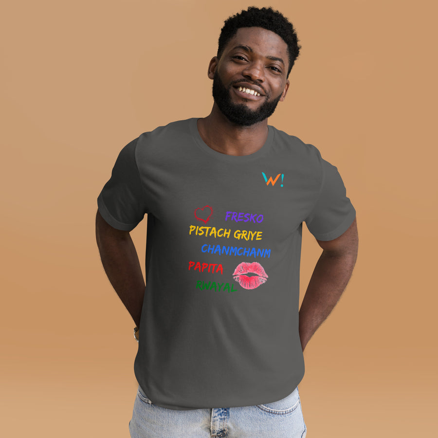 Fresko-Pistach Griye _ Koleksyon Fridòdòy - Unisex t-shirt