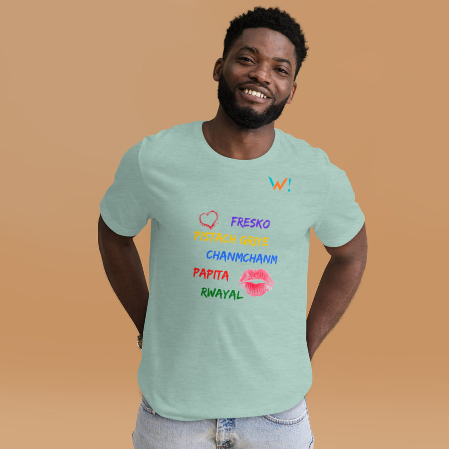 Fresko-Pistach Griye _ Koleksyon Fridòdòy - Unisex t-shirt