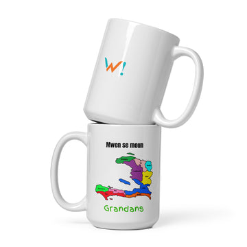 15 oz Mug: Grandans - Mwen se moun