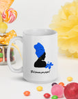 15 oz Mug: Blue _ Bèl Fanm Pa Pope!