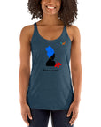 Blue and Red: " Bèl Fanm Pa Pope! " - Women's Tank Top