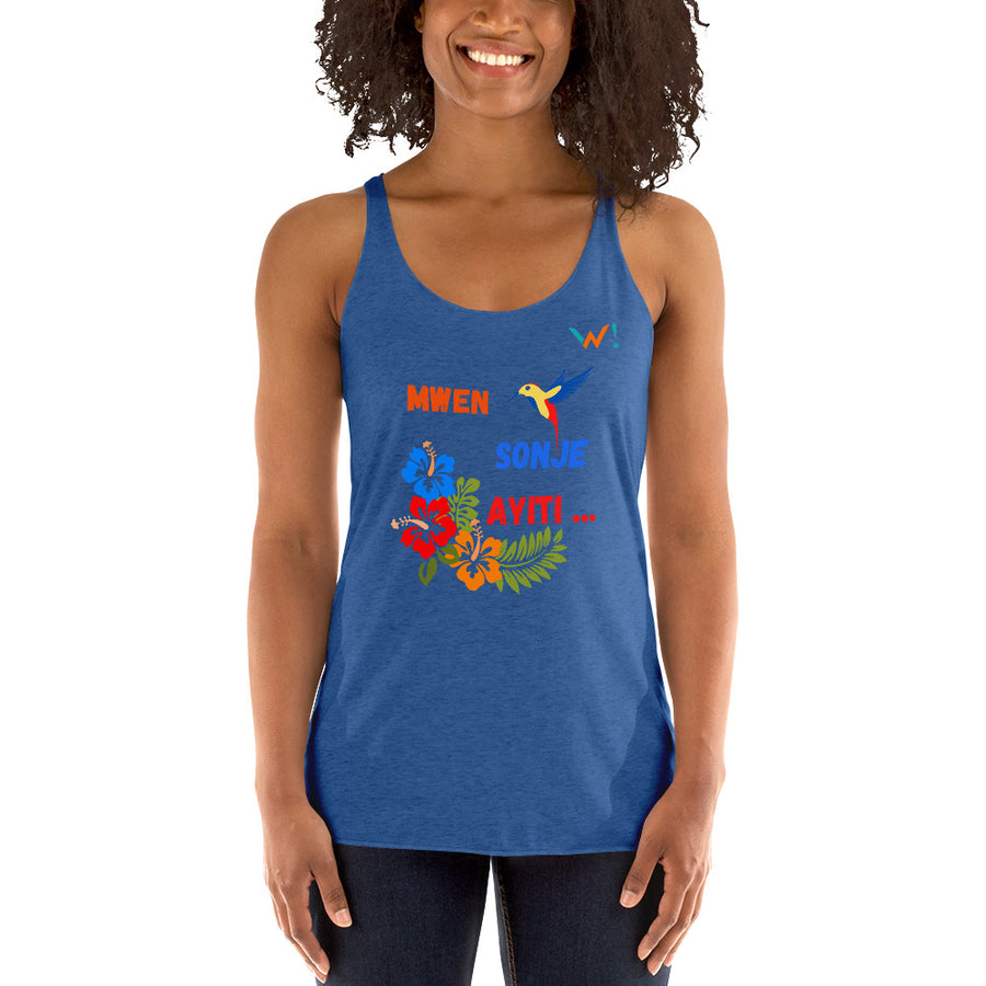 " Mwen Sonje Ayiti... " - Wololoy! Women's Tank Top