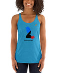 Blue and Red: " Bèl Fanm Pa Pope! " - Women's Tank Top