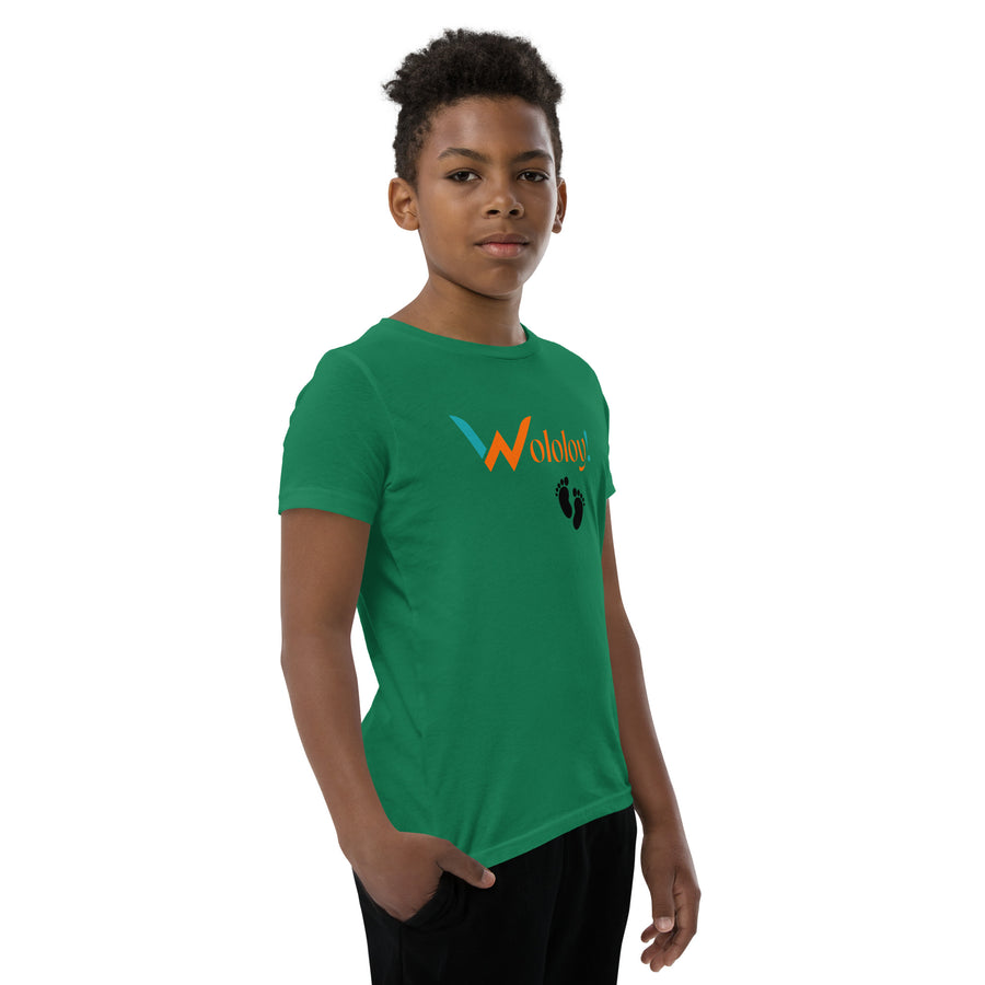 Black footprint: "Ti-Piti" Wololoy! kids/youth T-shirt