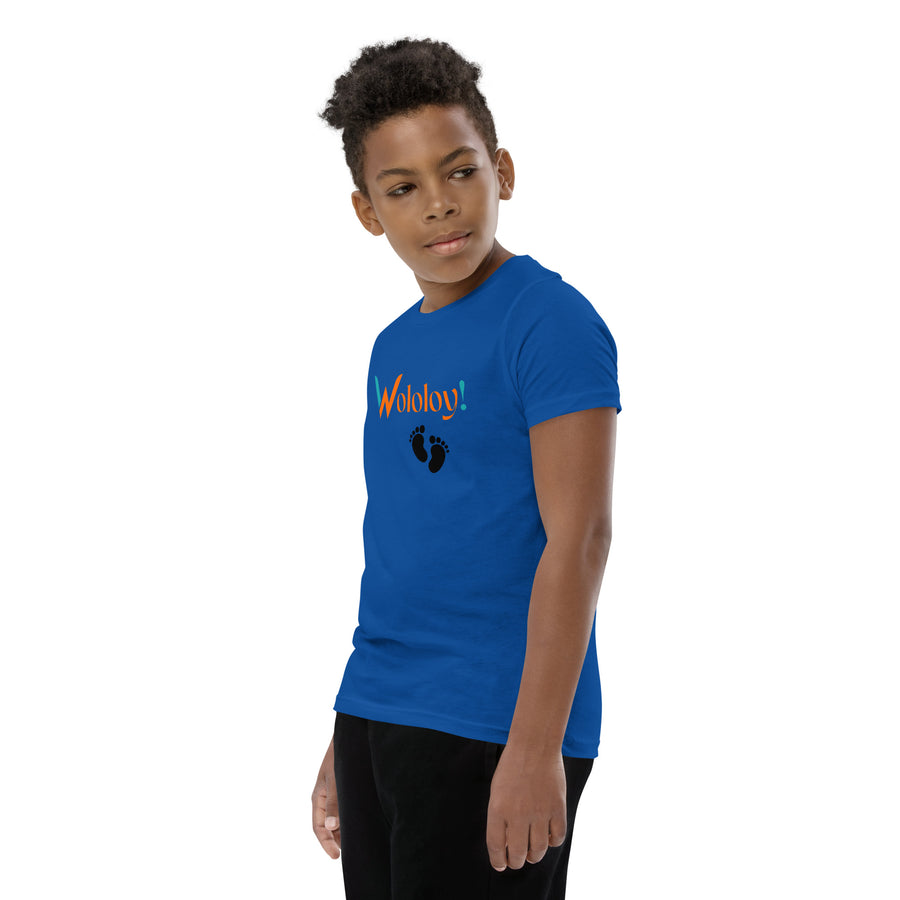 Black footprint: "Ti-Piti" Wololoy! kids/youth T-shirt